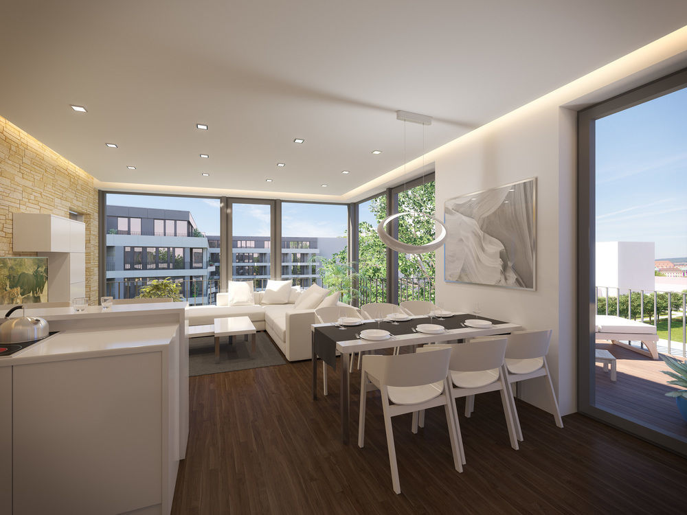 Aparthotel Residenz Am Zwinger Dresde Exterior foto Interior visualization of a living room